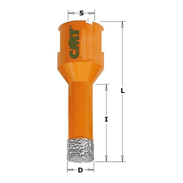 CMT 552-710 DIAMOND DRY HOLE SAW 3/8" S=5/8-11