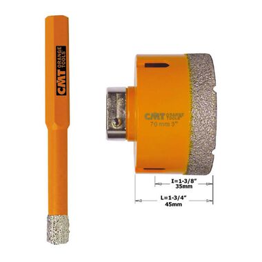 CMT 552-005 DIAMOND DRY HOLE SAW 3/16" (5mm) S=HEX