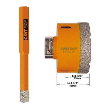 CMT 552-010 DIAMOND DRY HOLE SAW 3/8" (9.5mm) S=HEX