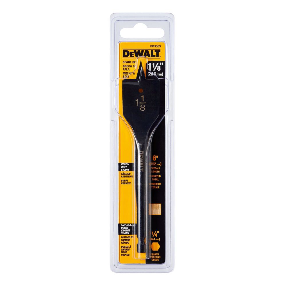 DeWalt DW1583 1-1/8IN X 6IN WOOD BORING BIT
