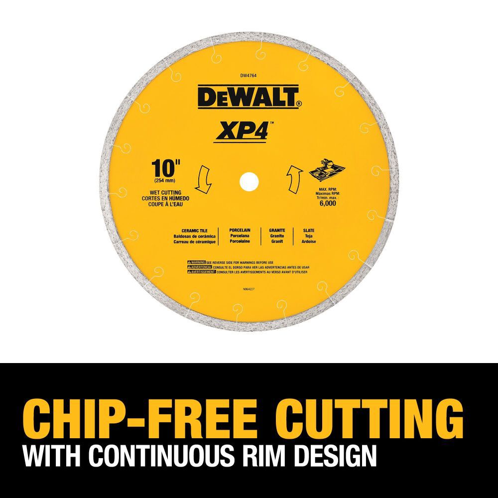 DeWalt DW4764 10IN PREMIUM PORCELAIN TILE BLADE