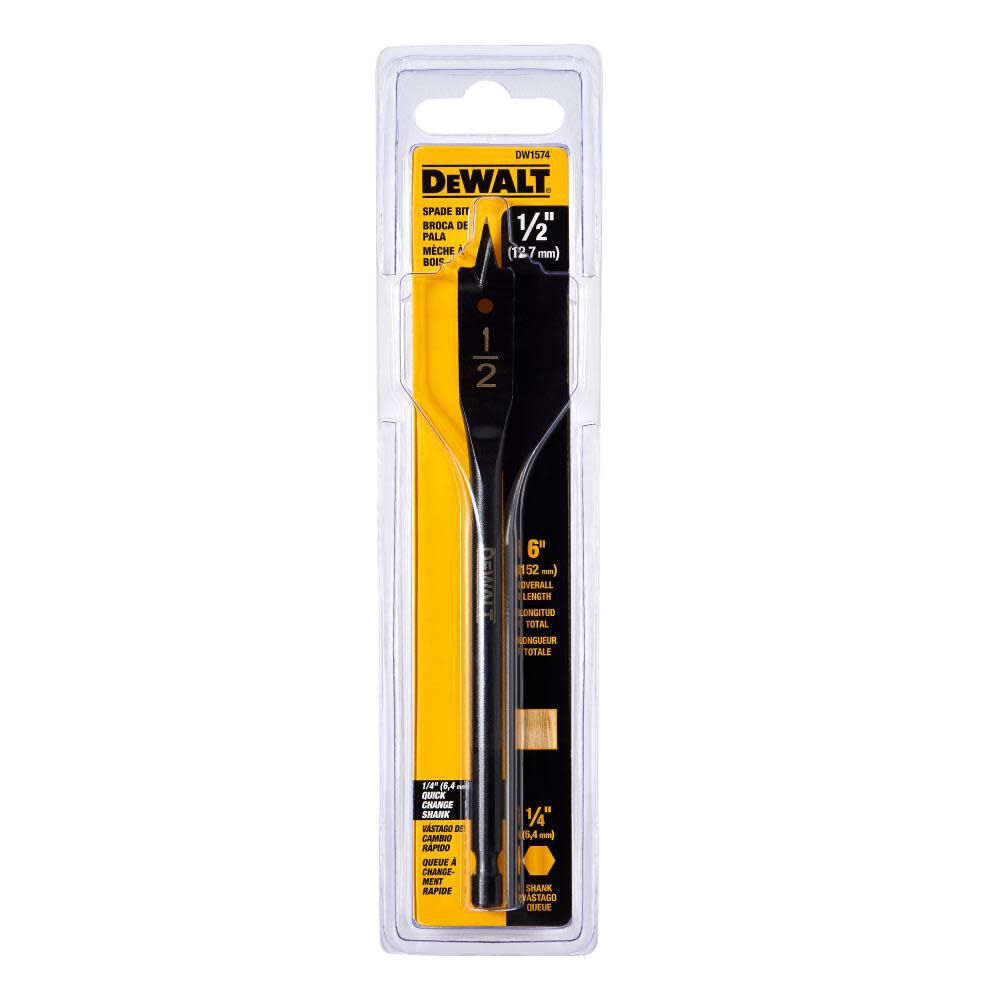 DeWalt DW1574 1/2IN X 6IN WOOD BORING BIT