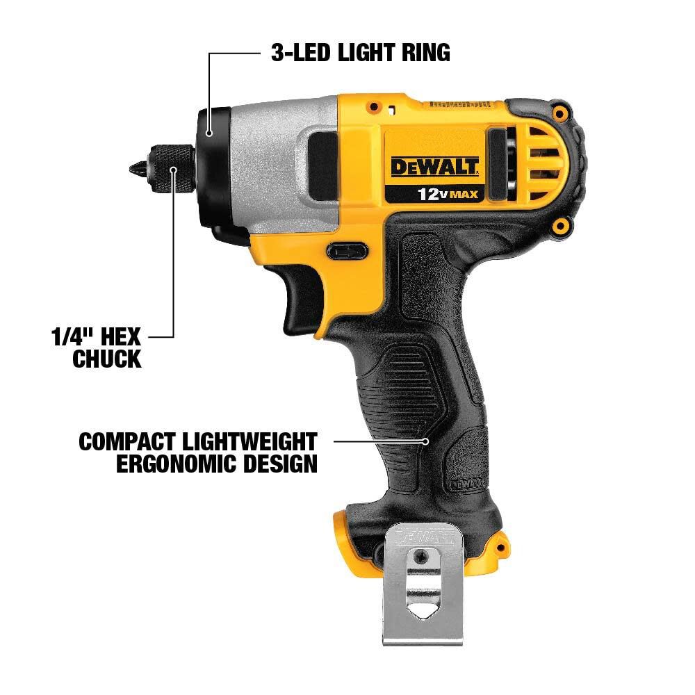 DeWalt DCK211S2 12V MAX Li-LON DRILL / IMPACT COMBO KIT