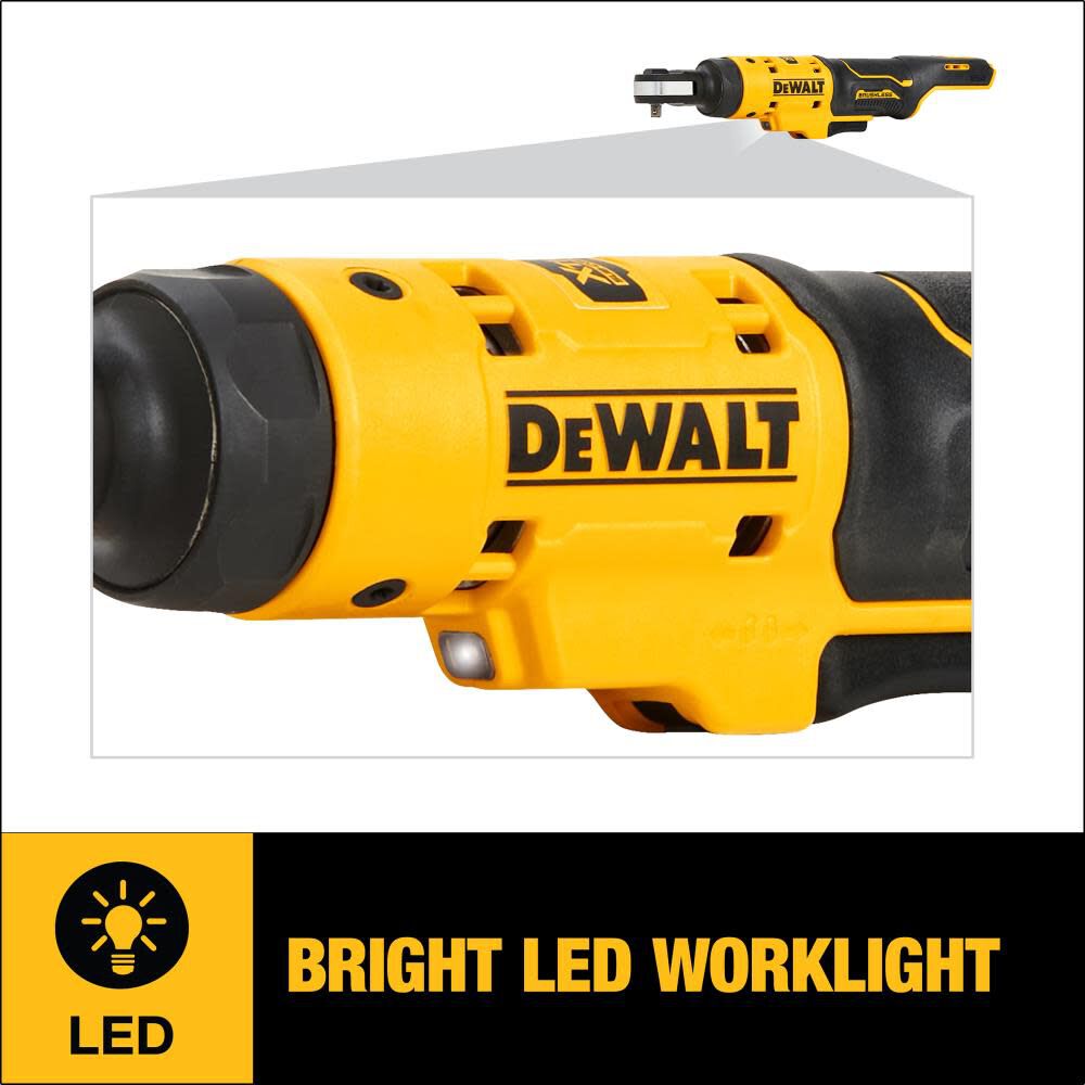 DeWalt DCF504B 12V 1/4IN BL COMPACT RATCHET BARE