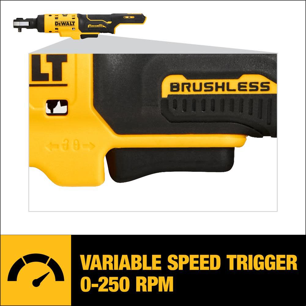 DeWalt DCF504B 12V 1/4IN BL COMPACT RATCHET BARE