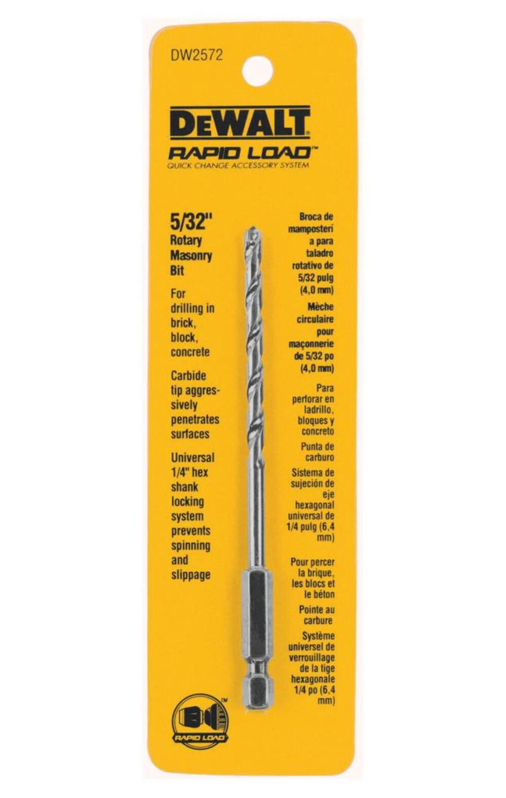 DeWalt DW2574 1/4IN MASONRY BIT