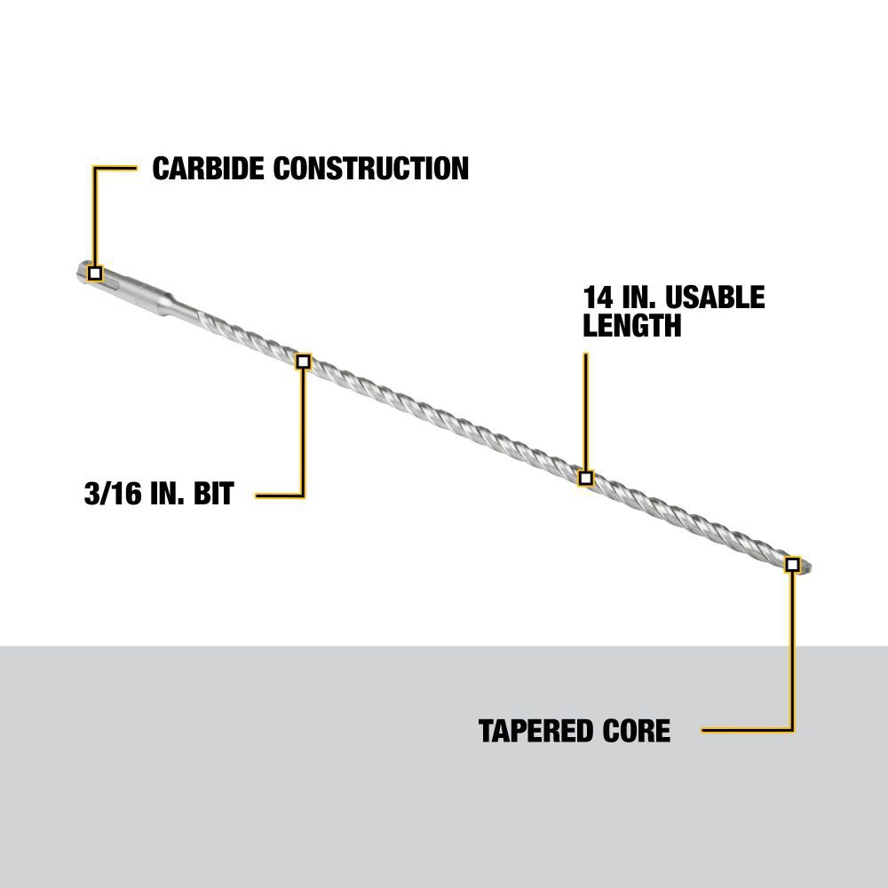 DeWalt DW5421 1/4 x 12 x 14 SDS+ 2C