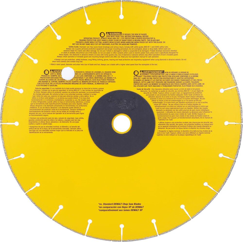 DeWalt DW8500 14INX7/64INX1IN DIAMOND CHOP SAW BLADE