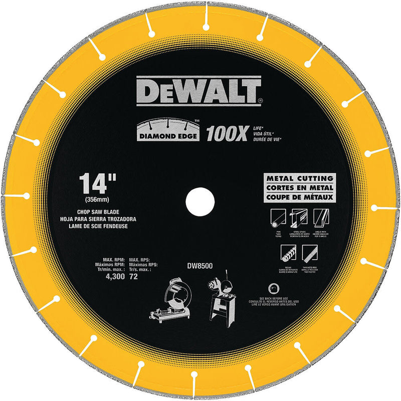 DeWalt DW8500 14INX7/64INX1IN DIAMOND CHOP SAW BLADE