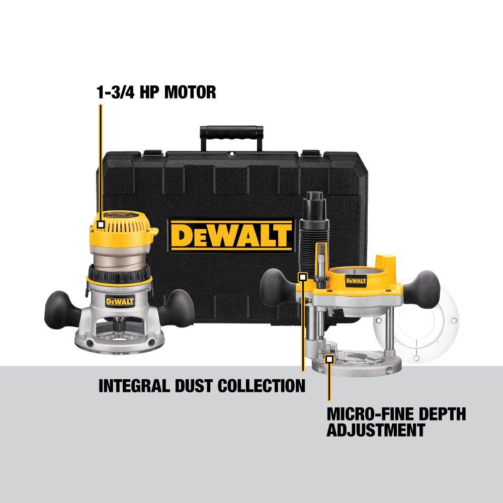 DeWalt DW616PK 1 3/4 HP FIXED/PLUNGE BASE ROUTER KIT