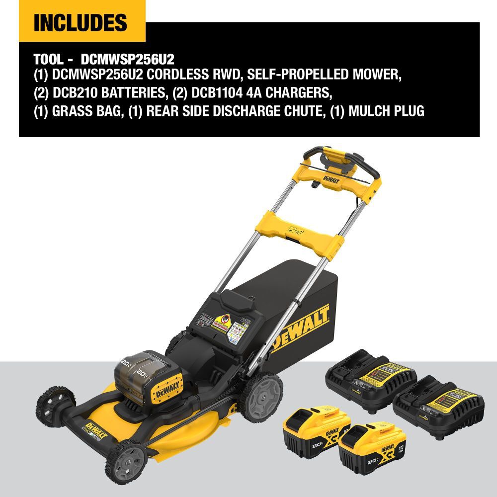 DeWalt DCMWSP256U2 DEWALT 2X20V NEXT GEN RWD MOWER