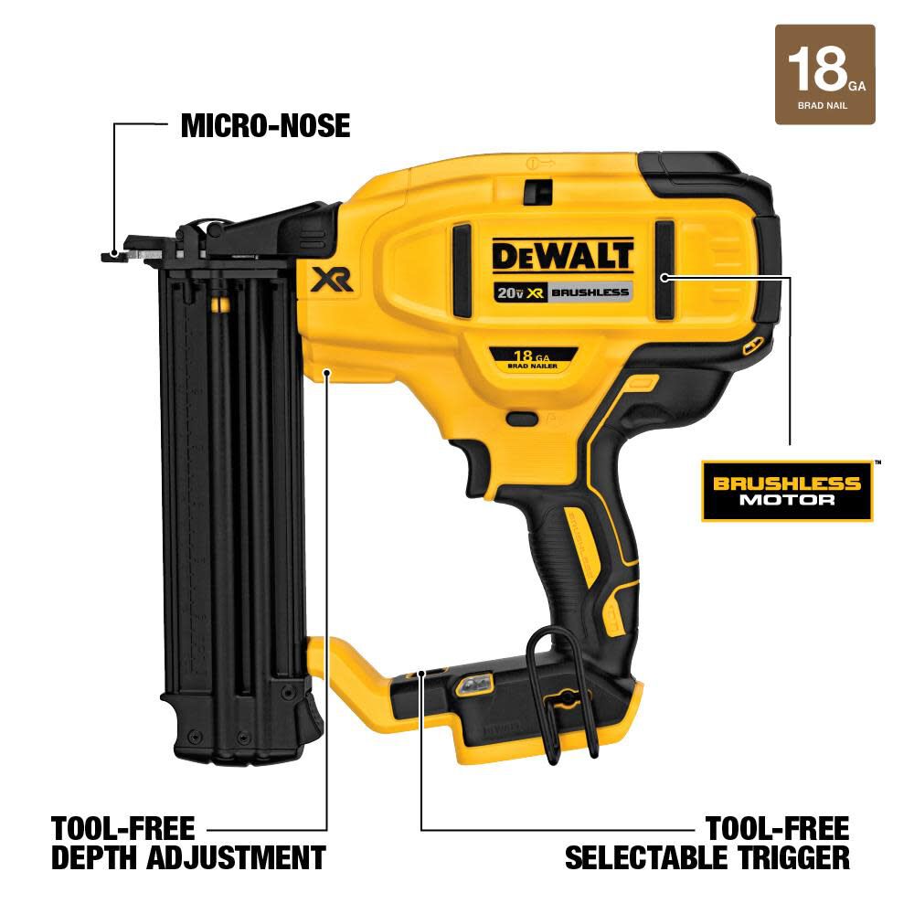DeWalt DCN680D1 20V MAX 18GA BRAD NAILER KIT