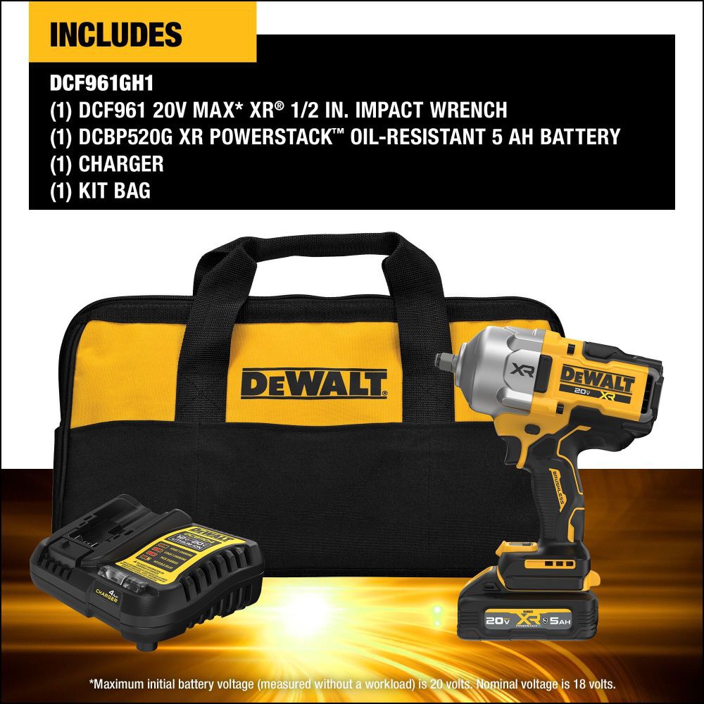 DeWalt DCF961GH1 20V 1/2 HIGH TORQUE IW W/ 5AH POWERSTACK