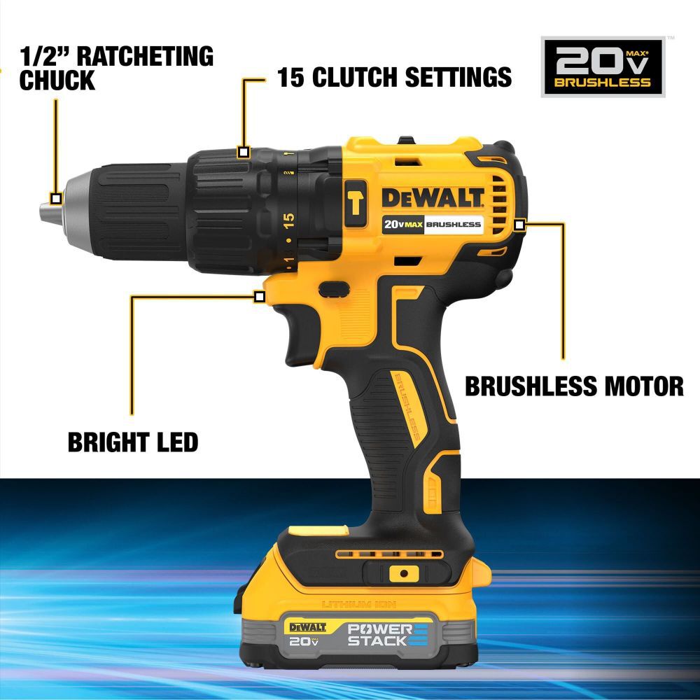 DeWalt DCD778E1 20V BRUSHLESS COMPACT HD - KIT
