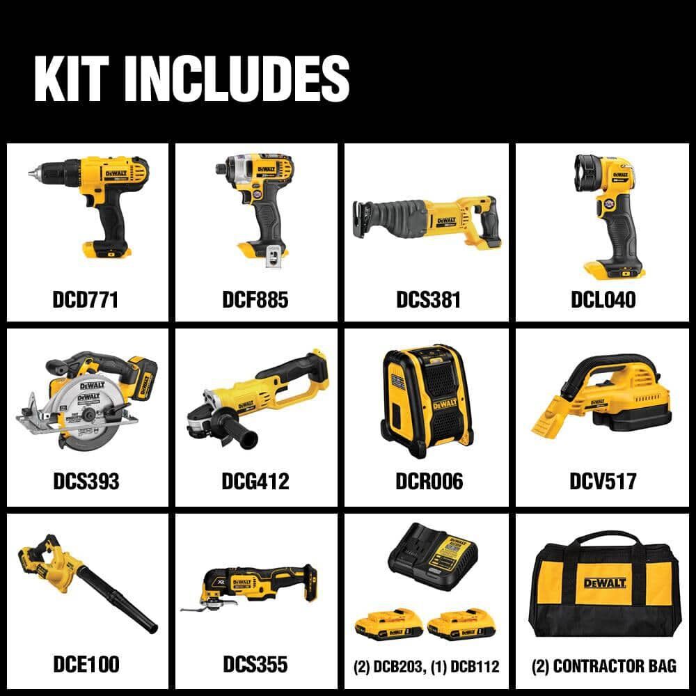 DeWalt DCK1020D2 20V MAX LI-ION 10-TOOL COMBO KIT
