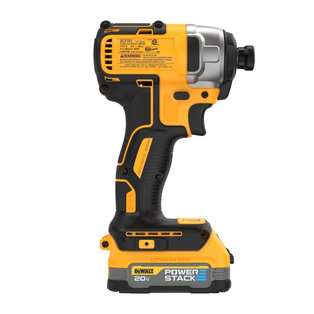 DeWalt DCF787E1 20V MAX 1/4IN BRUSHLESS IMPACT DRIVER KI