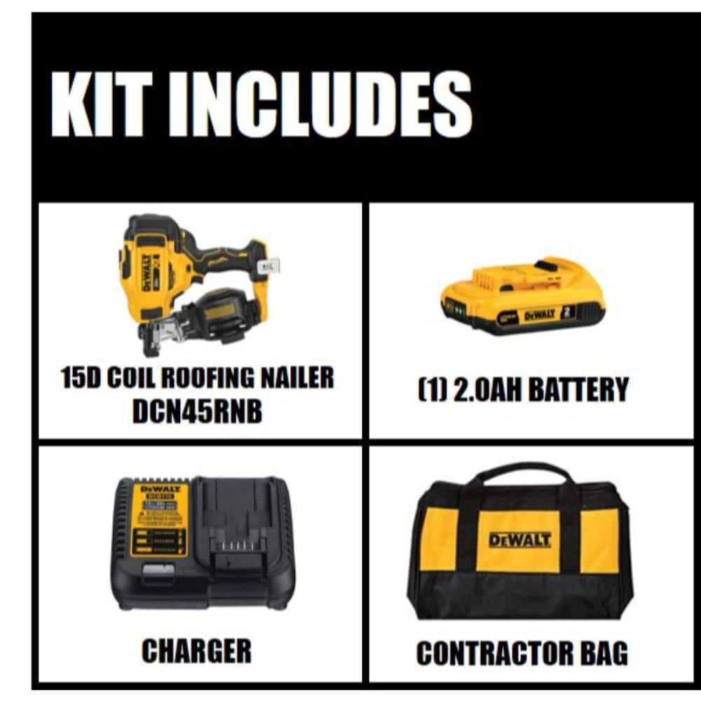 DeWalt DCN45RND1 CORDLESS ROOFING NAILER KIT