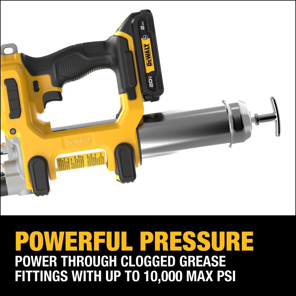 DeWalt DCGG581GD1 20V MAX Cordless 2-Speed Grease Gun Kit