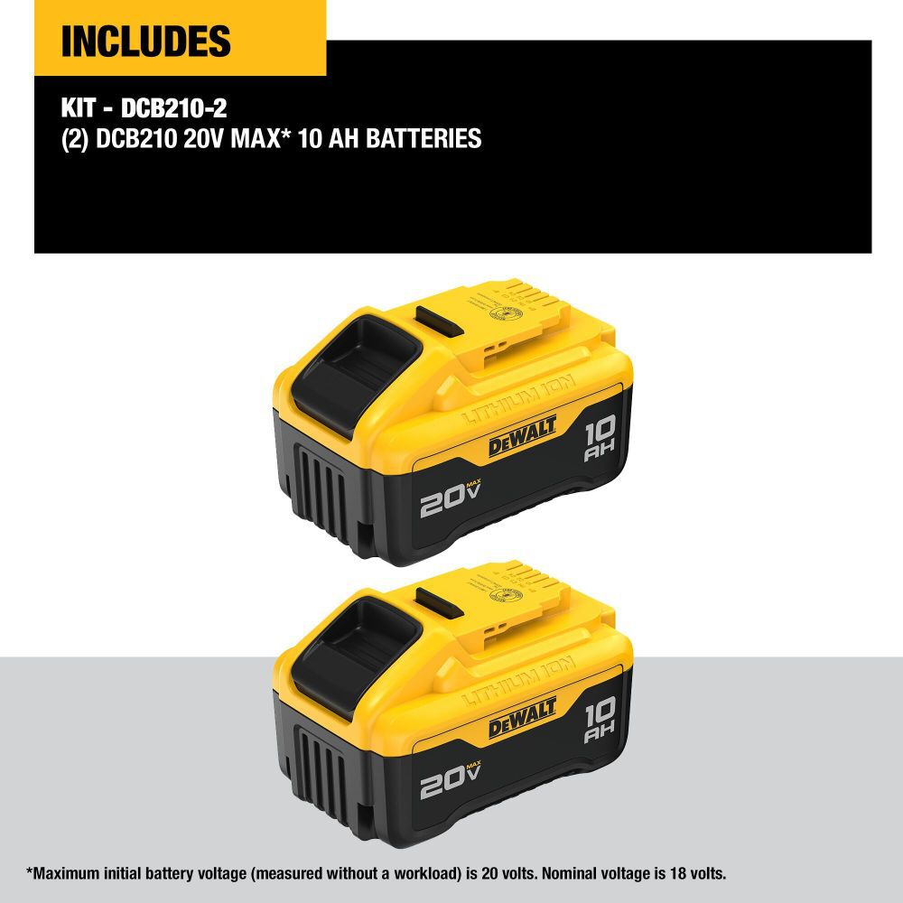 DeWalt DCB210-2 20V MAX XR 10Ah DUAL PACK
