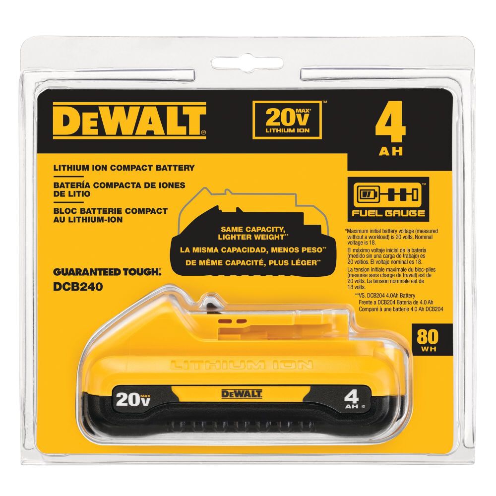 DeWalt DCB240 20V MAX COMPACT 4Ah BATTERY