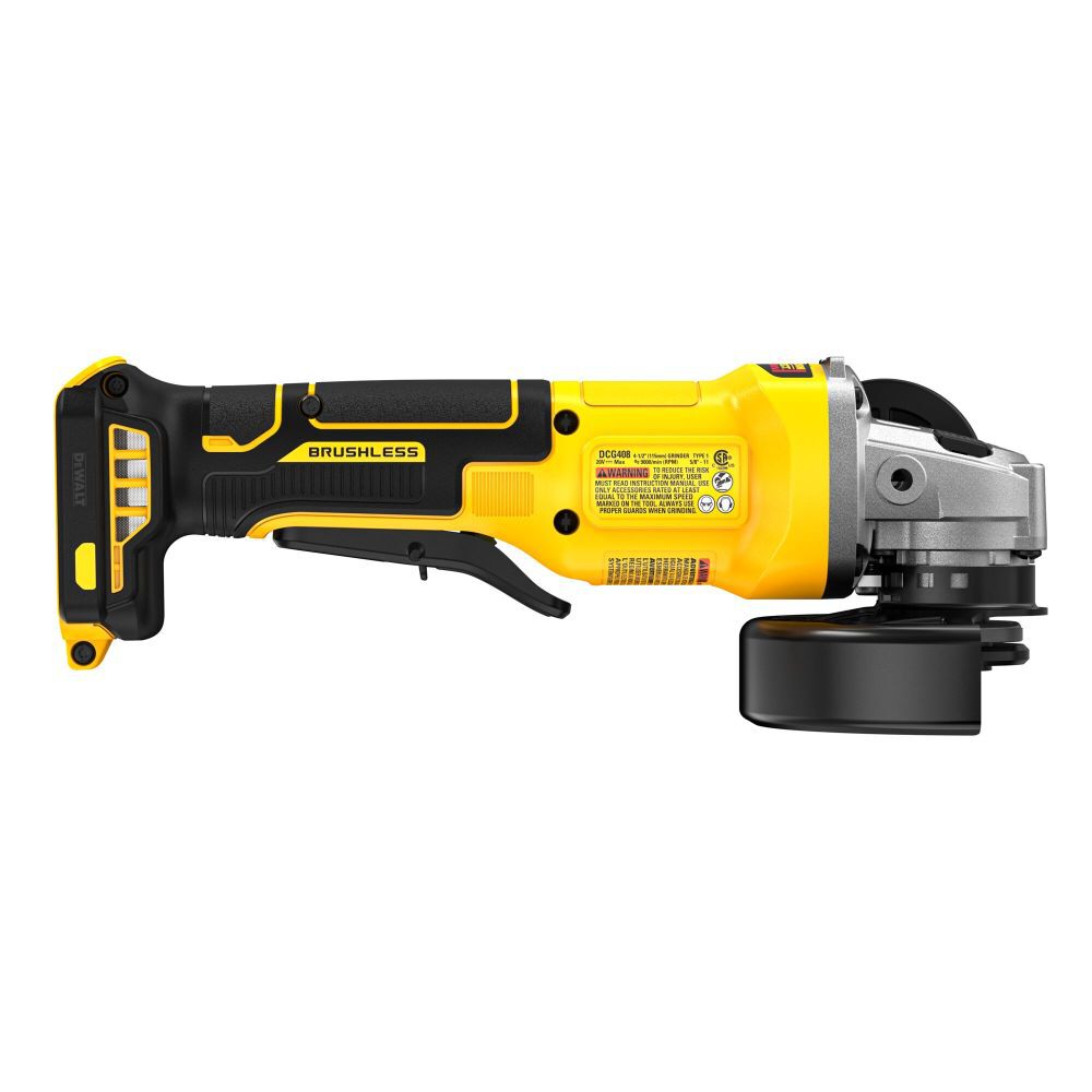 DeWalt DCG408B 20V BL 4.5in ANGLE GRINDER-PADDLE SWITCH