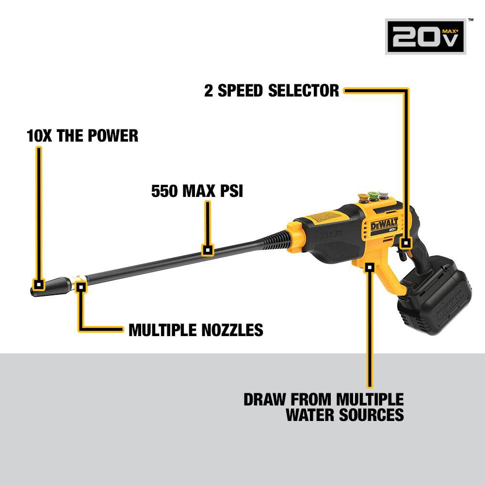 DeWalt DCPW550B DEWALT 20V POWER CLEANER BARE