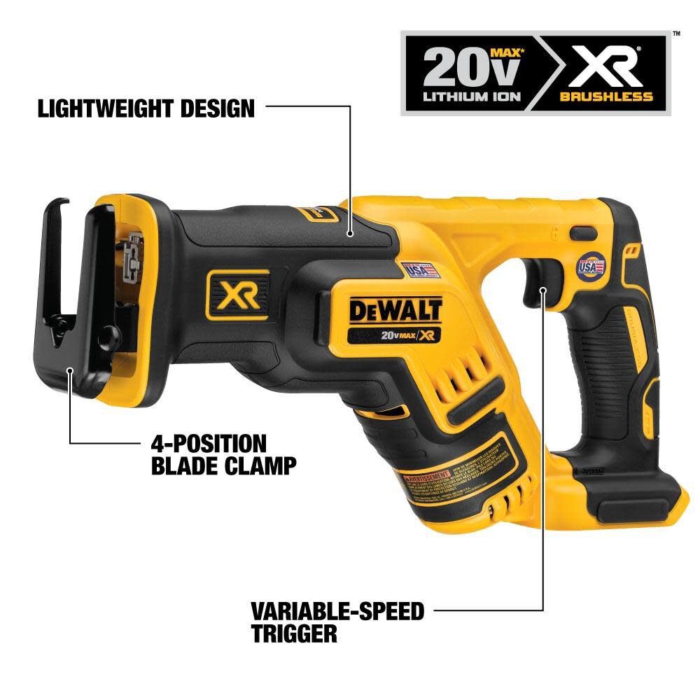 DeWalt DCS367B 20V MAX BRUSHLESS COMPACT RECIP SAW