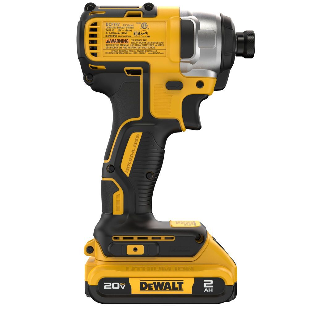 DeWalt DCF787D1 20V MAX 1/4IN BRUSHLESS IMPACT DRIVER
