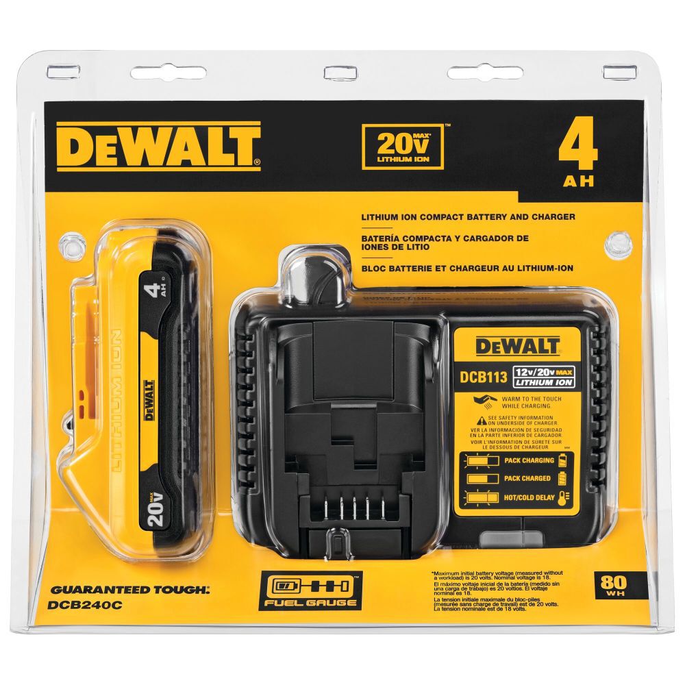 DeWalt DCB240C 20V MAX COMPACT 4AH STARTER KIT
