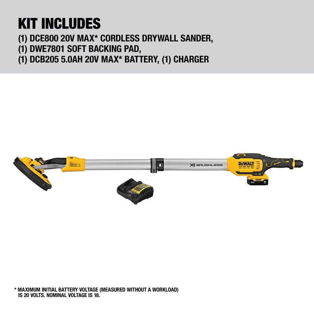 DeWalt DCE800P1 20V MAX CORDLESS DRYWALL SANDER K
