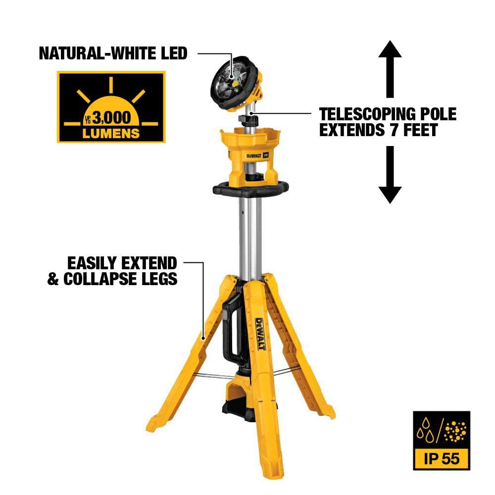 DeWalt DCL079R1 20V MAX CORDLESS TRIPOD LIGHT KIT