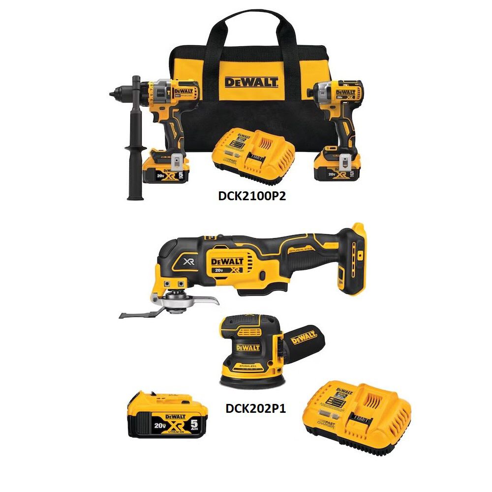 DeWalt DCK202P1 20V MAX XR 2-KIT (SANDER/OSCILLATING)