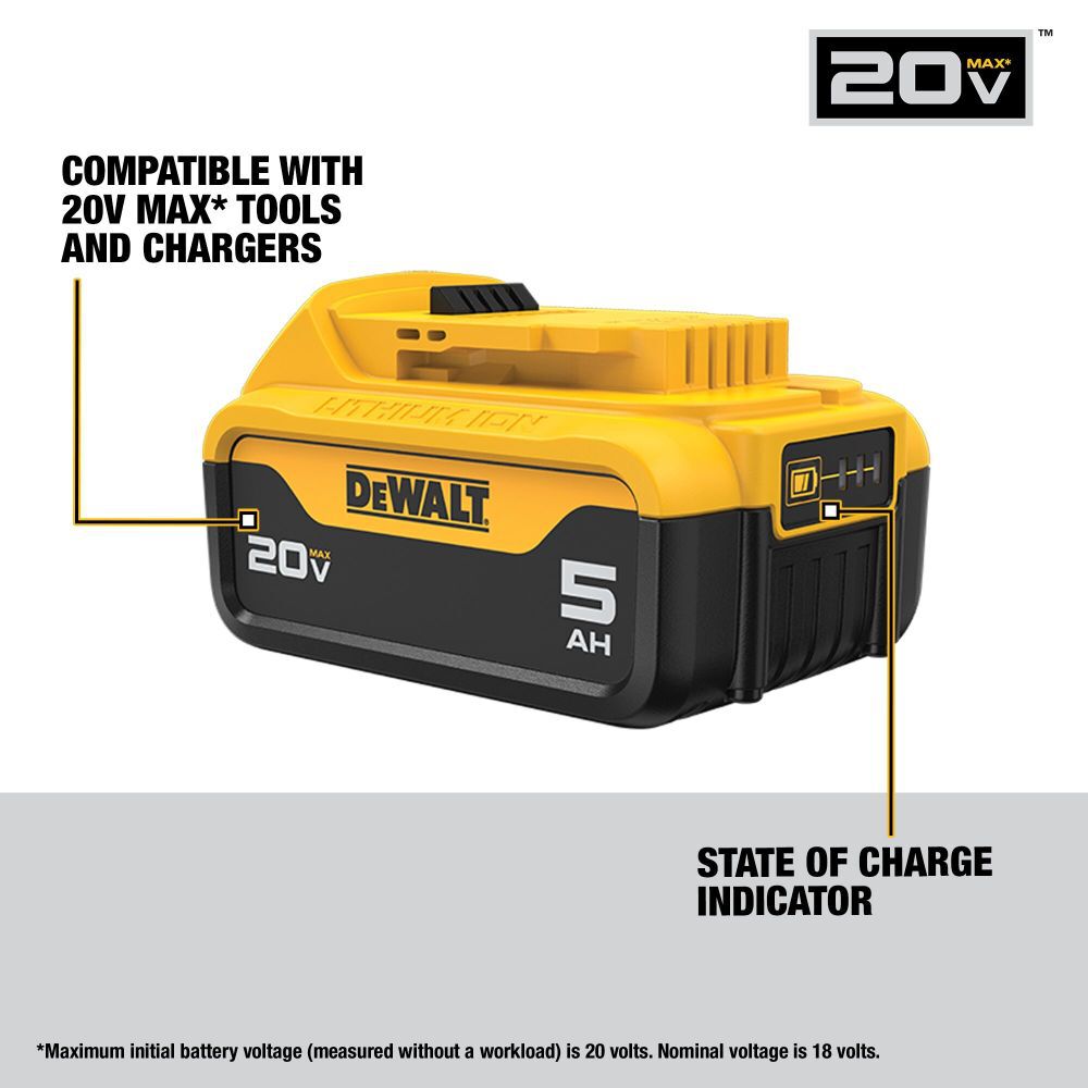 DeWalt DCB205-2C 20V MAX 5.0AH BARE TOOLS STARTER KIT