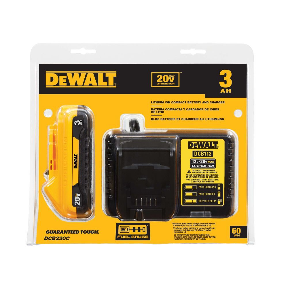 DeWalt DCB230C 20V MAX BATTERY AND CHARGER