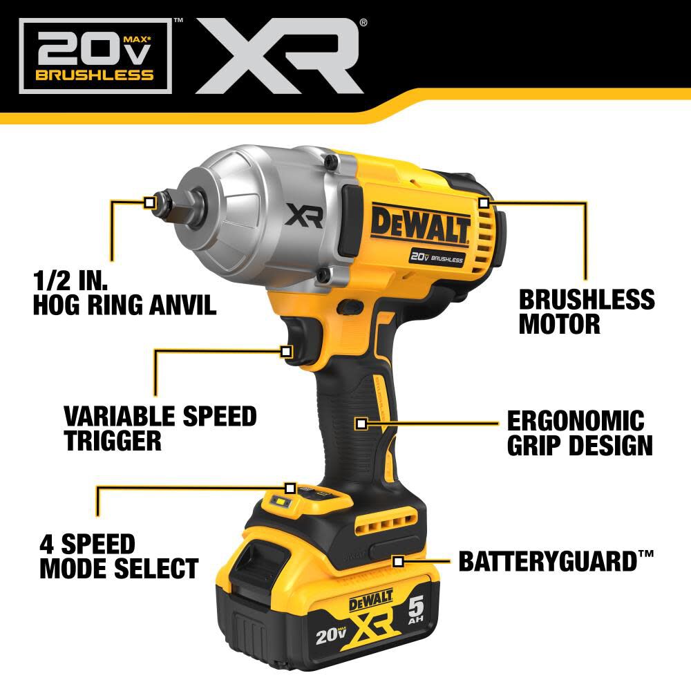 DeWalt DCF900P1 20V MAX 1/2 HT IMCT WRENCH KIT