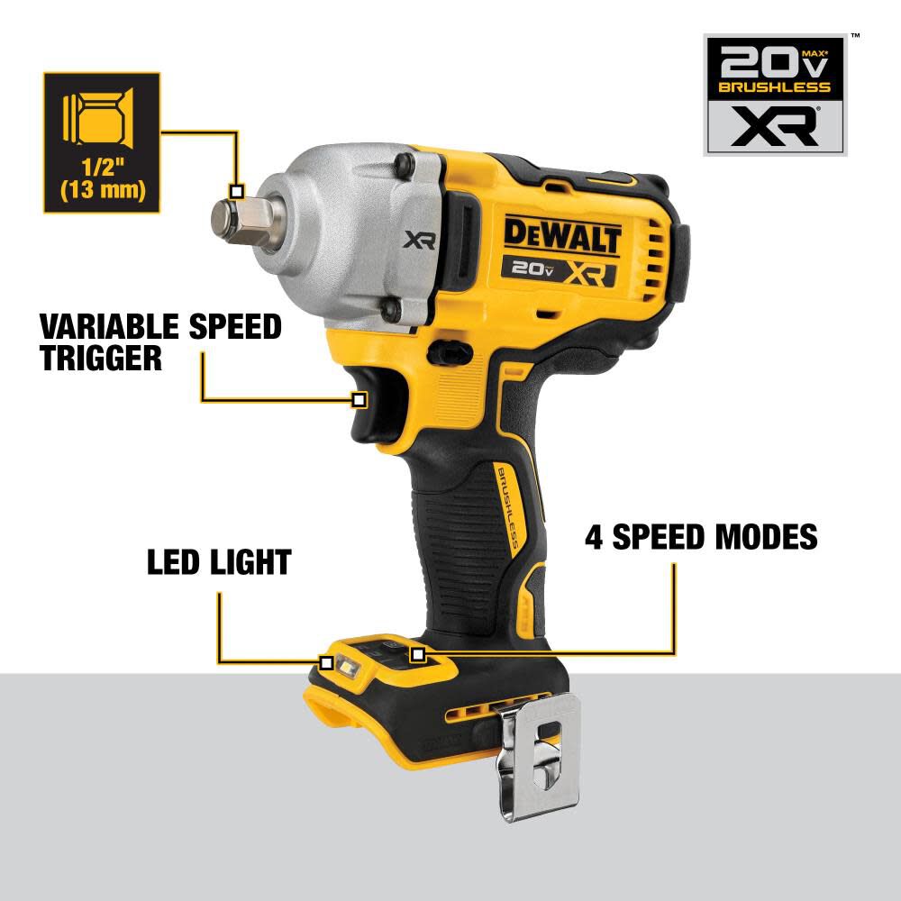 DeWalt DCF891B 20V MAX 1/2IN MID-RANGE IW W/HR (BARE)