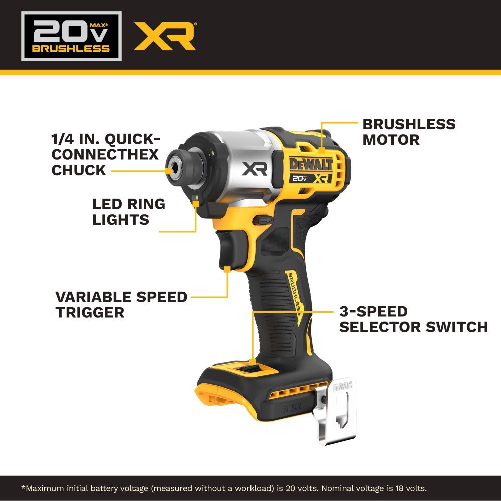 DeWalt DCF845P1 20V MAX XR IMPACT DRIVER KIT