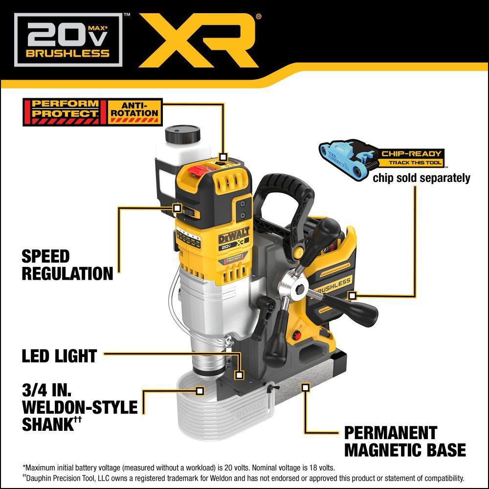 DeWalt DCD1624GX1 20V Max XR 2in. Magdrill
