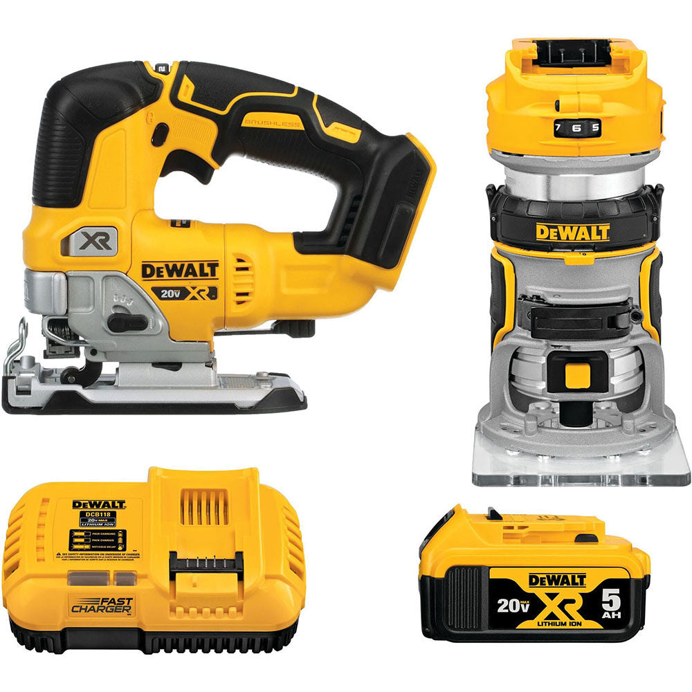 DeWalt DCK201P1 20V MAX XR 2-KIT (ROUTER/JIG SAW)