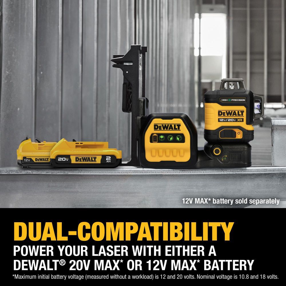 DeWalt DCLE34033D1 20V HIGH PREC 3X360 GREEN LASER