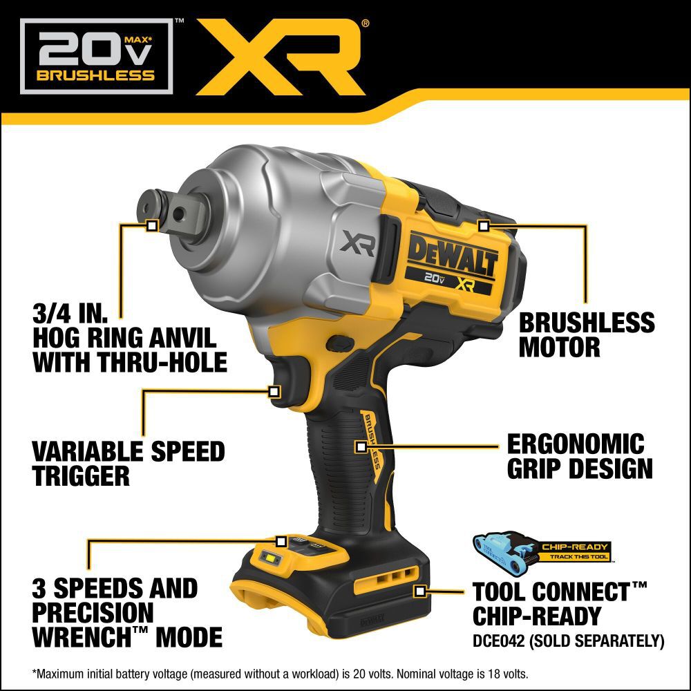 DeWalt DCF964B 20V MAX XR 3/4 IMPACT WRENCH
