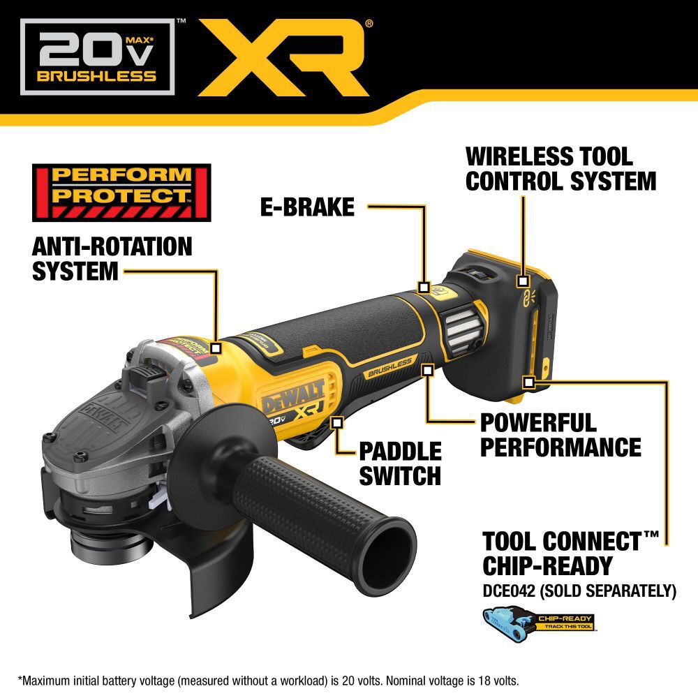 DeWalt DCG410VSB 20V XR 4.5-5IN VARIABLE SPEED GRINDER