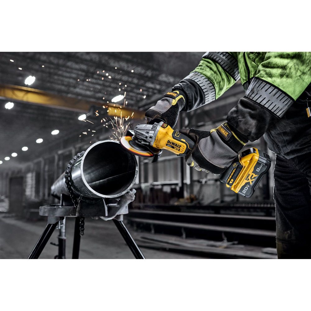 DeWalt DCG410WW1 20V MAX XR 4.5-5IN ANGLE GRINDER-8AH KIT