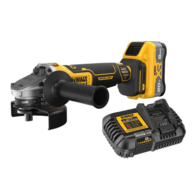 DeWalt DCG410WW1 20V MAX XR 4.5-5IN ANGLE GRINDER-8AH KIT
