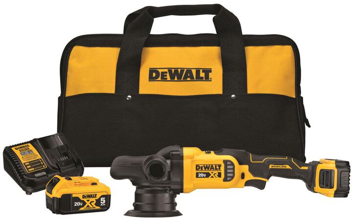 DeWalt DCM848P2 20V 5IN VS DA POLISHER KITTED
