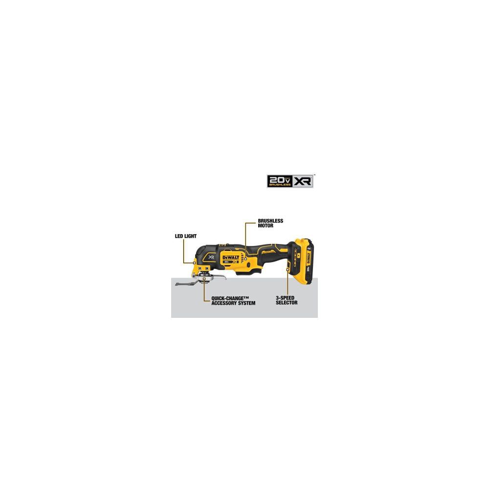 DeWalt DCS356SD1 20V MAX 3 SPEED OSCILLATING MULTI-TOOL