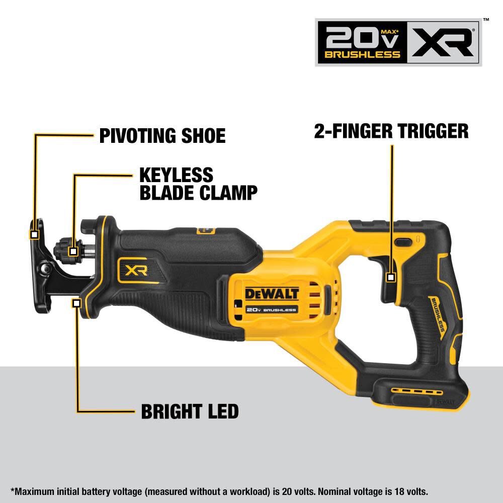 DeWalt DCK449P2 20V MAX XR BRUSHLESS 4-TOOL COMBO KIT