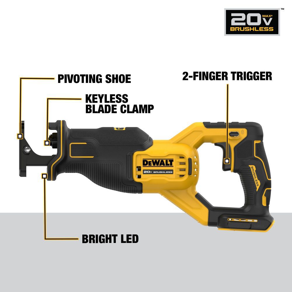 DeWalt DCS382B 20V MAX BL RECIP SAW - TOOL ONLY