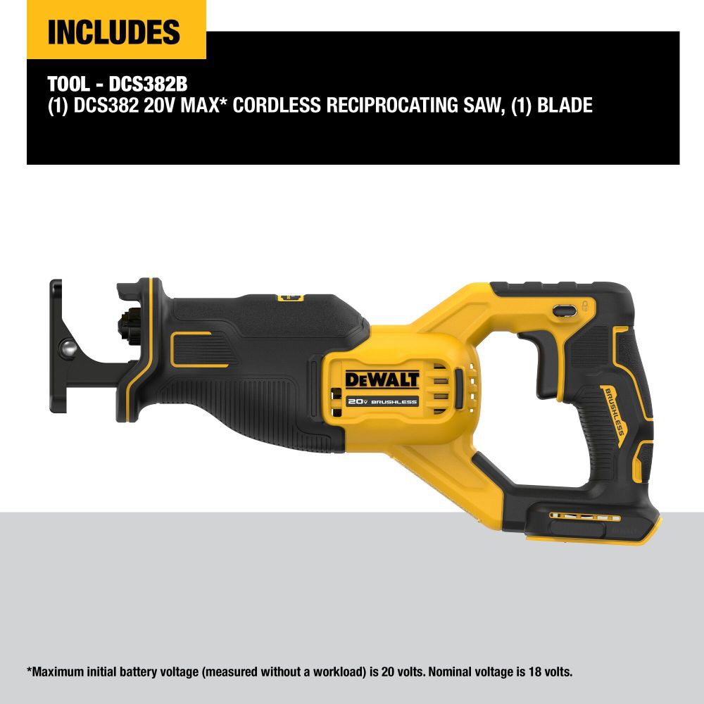 DeWalt DCS382B 20V MAX BL RECIP SAW - TOOL ONLY