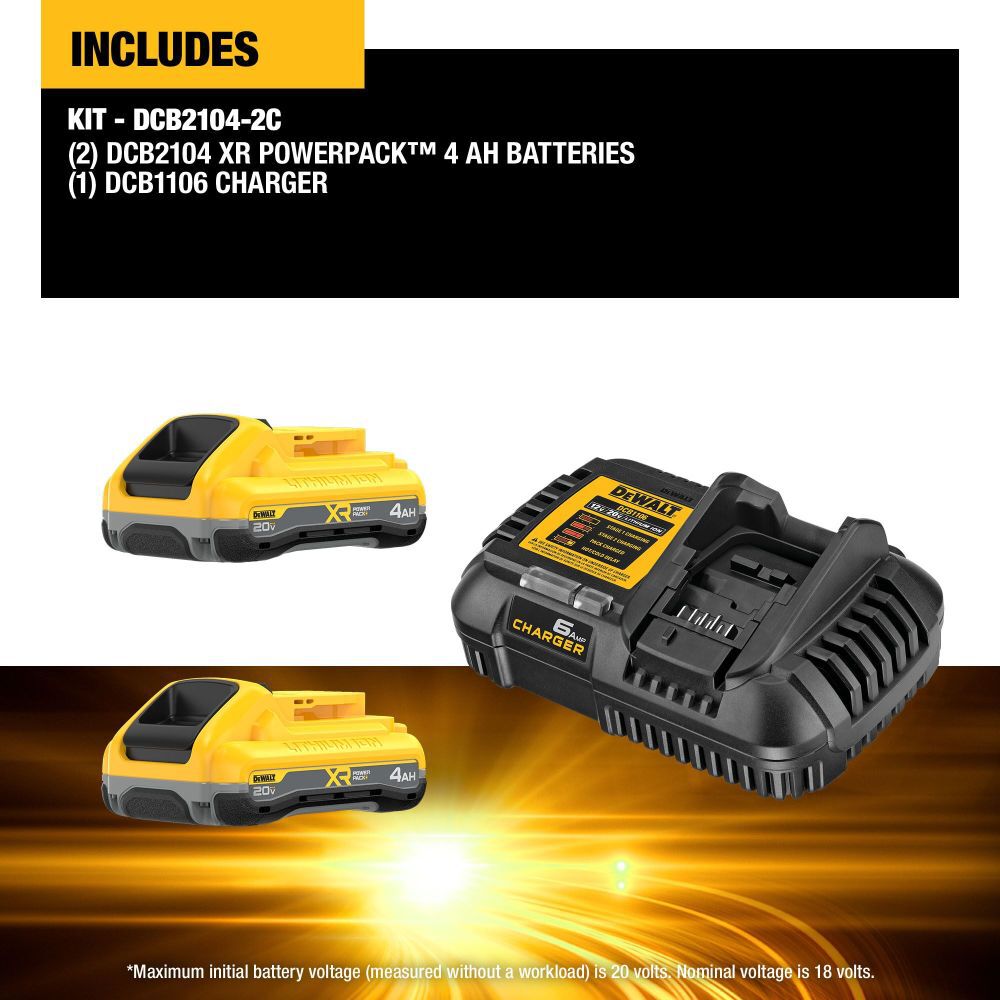 DeWalt DCB2104-2C 20V MAX XR 4AH STARTER KIT
